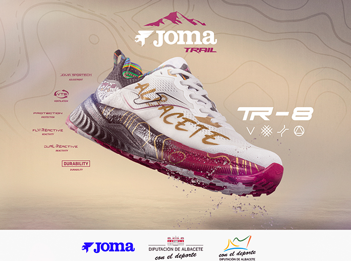 Zapatilla TR-8 de Joma para el Circuito Provincial de Carreras Populares de Albacete.